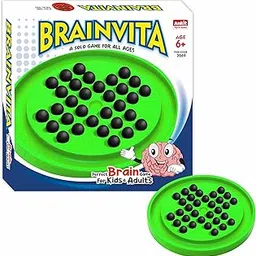 Ankit Toys & Games Brainvita Classic Strategy Board Game - Engaging Solo Puzzle Educational Toy for Kids & Adults Perfect Brain Teaser for Family Nights, Return Gift Ideal for Ages 6+ (Green) image 1