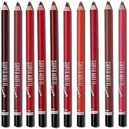 Molly Minx MM Super Matte Lip Liner Pencil, Matte Finish, For Girls - Waterproof - Multicolored - Set Of 12-picture-59