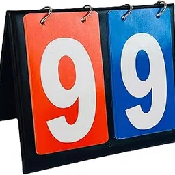 LICHTS 2 Digit Score Keeper Flips up Tabletop Scoreboard for Basketball Ball Red Blue-picture-44