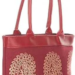 jute cottage Eco-Friendly Women's Shoulder Bag (Maroon) (TWS035)-picture-22