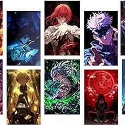 Posters Inc Naruto, Death Note, Goku, Vegeta Neon Anime Posters for Wall, Aesthetic Home Decor Items for Living Room, Birthday Gifts for Men, 300 GSM HD Quality Print A4 Size Set of 10 with Glue Dots-picture-32