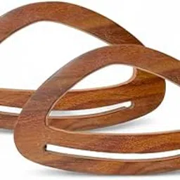 ADW CRAFT'S D Shaped Wooden Handles for Bags, Crochet Bags & Totes – Large DIY Purse Making Accessories – 6.5 Inch Natural Wood Purse Handle for Bag Crafting (3, Half Moon)-picture-19