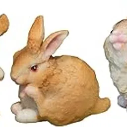 3 Pieces Fairy Garden Statues Bunny for Flowerpot Planter Potted Ornament Bunny | Statues & Lawn Ornaments | Garden D?©cor | Yard, Garden & Outdoor Living | Home & Garden-image-10