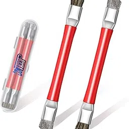 DXTTOOP ESD Safe Anti-Static IC Cleaning Brush Tool -3Pcs Double Head Motherboard Hard Brush for IC Glue Removal,PCB Cleaning, Circuit Board Maintenance,Mobile Phone Repair - Red-image-46