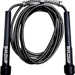 Rope Skipping for Women and Men Black, Polyvinyl Chlorine Jumping Rope with Height Adjustment, Speed Skipping Rope for Kids, Women, Girls, Rassi Jumping Men for Workout, Gym, and Sports Fitness (Black Skipping Rope Pancil)-picture-15