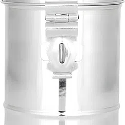 FINE ARTS Big Size Round Shape Piggy Bank 17 cm Money Container, Banks Antique Coin Box Organizer Gullak Organiser/Container Tin Metal for Kids, Boy, Girls Children Puppy Collecting Saving-Silver-image-62