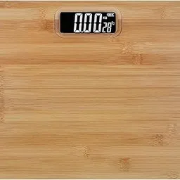 Luminex Digital Bathroom Scale for Body Measusement LCD Display, Weight in kg, Temperature, Personal Body Measurement scale (Wooden_Brown)-image-57