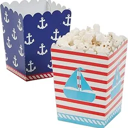 Nautical Sailor Mini Popcorn Boxes - 24 ct-picture-32