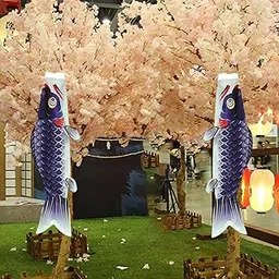 CLUB BOLLYWOOD® Japanese Carp Windsock Decorative for Sushi Bar Restaurant Izakaya Room Violet | Garden D?cor | s | s | 1Japanese Carp Windsock Streamer-picture-37