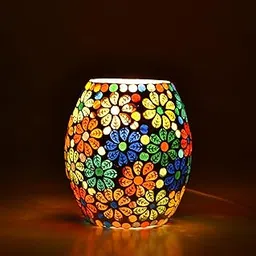 DECENT GLASS New Shape Glass Mosaic Table Lamp Home Decor Lamps and Lights (DG390, Mini)-picture-15