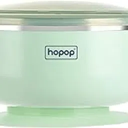 Hopop Baby Feeding Bowl | Stay Warm Stainless Steel Feeding Bowl with Suction Base & Snap on Lid | BPA Free Bowl for Baby Food | Food Remains Warm | Easy Grip Handle | Green-image-60