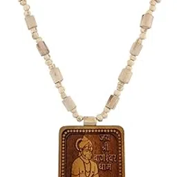 Nagaana Shri Bageshwar Dham Tulsi Mala With Wooden Hanuman ji locket | Shri Bagheshwar Balaji Hanuman Ji Tulsi Mala Brown Beads For Men-picture-25