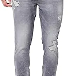 spykar Mid Rise Tapered Fit Black Jeans for Men image 1