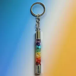seven stone planet Crystal Chips Keychain Money Magnet | Feng Shui Lucky Charm for Wealth, Prosperity & Positive Energy | Healing Stone Key Ring-picture-15