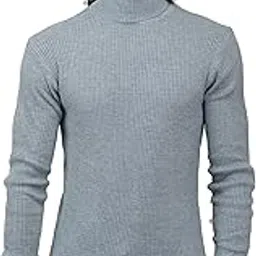baghadbillo Mens Ribbed Slim Fit Knitted Pullover Turtleneck Sweater-picture-49