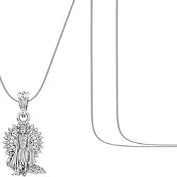 akshat sapphire God Kartikeya Chain Pendant (Pendant with Snake Chain-22 inches) for Men & Women Pure Silver Lord Kartikeya Chain Locket for Good Health & Wealth - MPSS7138-picture-14