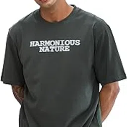 spykar Green Regular Fit Cotton Half Sleeve Round Neck Tshirt for Men-picture-44