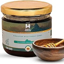 House of Himalayas Wild Forest Honey, Multifloral Unfiltered Pure Honey, Natural Immunity Booster, Rich in Antioxidants, Good for Heart and Digestive Health, No Sugar Adulteration, 350 gm image 1