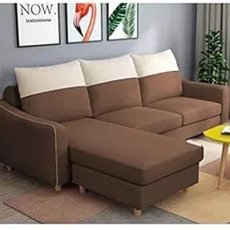 Casaliving - Alyona LHS 4 Seater L Shape Sofa Set for Living Room (Brown Colour Fabric) Premium Fabric Sofa-picture-13