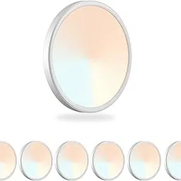 LED Ceiling Light, 9 Inch Led Flush Mount Ceiling Light 2800LM 3000K/4500K/6000K 3CCT Dimmable for Kitchen, Bedroom, Living Room (6 Pack, White)-image-6