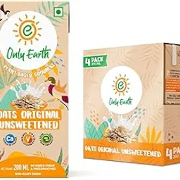 Only Earth Oats Beverage | Unsweetened Drink | Lactose Free | Preservatives Free | Plant Based | Dairy Alternative | Source of Calcium | Source of Vitamin B1, B2 & B12 (180ml(Pack of 4))-image-9