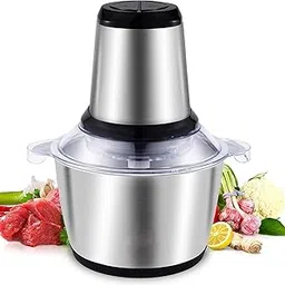 Homeybiz Stainless Steel Electric Meat Grinders with Bowl Heavy for Kitchen Food Chopper, Meat, Vegetables, Onion, Garlic, Fruit & Nuts Cutter (2 Liter, 250 Watts)-picture-28
