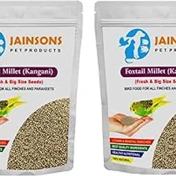 Venus Aqua Royal Budgie Small Bird Food – Foxtail Millet (Kangani) Seeds | Natural & Clean Feed for Finches, Doves, Quail, Pheasants & Other Small Birds | 900g x 2 Pack-picture-59