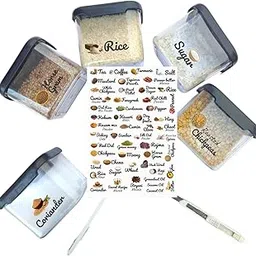 generic Kitchen incredient jar Stickers (Added 4 Way Resistant) (Medium (A5))-picture-31