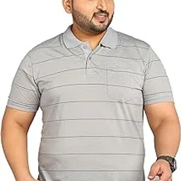 inkkr Half Plus Size Men's Regular Fit Striped Tshirt-picture-17