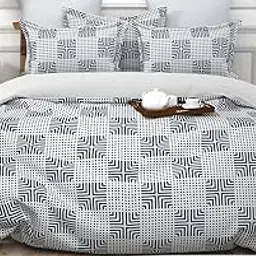 Vivan Textiles Super Soft 100% Microfiber Double Bed Sheet with 2 Pillow Covers Wrinklefree and Soft Touch Floral Printed, (Grey)-picture-10