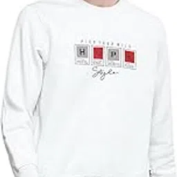 Mens Printed Dark Green Round Neck Full Sleeve Sweatshirt-image-0