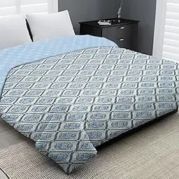 COZY FURNISH Super Soft Brushed Microfiber Cotton Double Bed Dohar 140 GSM 3 Layered Quilted Dohar Soft Lightweight Reversible AC Comforter Double Bed for All Season-picture-12