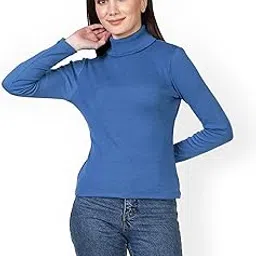 Women Cotton Turtle neck Sweater-image-37