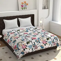 Jai BUN Soft Animal Printed Glace Cotton 290 TC Double Bed Size Quilt Cover || Razai Cover || Duvet Cover || Blanket Cover || Comforter Cover with Zipper, 90" x 100 ", Peacock, 1 Pc-image-31