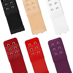 sona 6 Pcs Women's Bra extenders 2 Hooks/3 Hooks Bra Extension Multicolor-picture-42