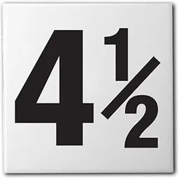 aquatic custom tile Ceramic Swimming Pool Waterline Depth Marker " 4 1/2" Smooth Finish, 4 inch Font-picture-53