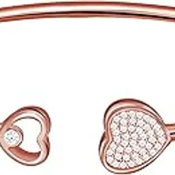 925 Silver Rose Gold Dual Heart Bangle Bracelet Gifts for Girlfriend, Gifts for Women & Girls| With Certificate of Authenticity and 925 Stamp | 6 Month Warranty*-image-45