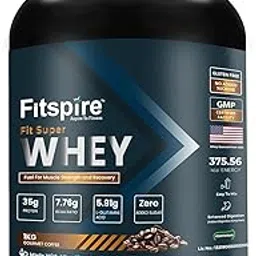 Fitspire Fit Super Whey Protein | 35 Gram Protein & 7.76g BCAA | Digezyme For Easy Digestion | Whey Fuel For Muscle Strength & Recovery | For Men & Women | Gourmet Coffee- 1kg-picture-29