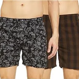 the indian garage co Men Regular Fit Printed Lounge Wear Boxers-picture-31