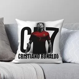 CRAFT MANIACS Cristiano Ronaldo Best Art 16 * 16 Pillow with Cover | UBER Cool Merch for Football Lovers-picture-24