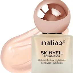 Maliao SkinVeil Foundation | Ultimate Radiant High-Coverage | Longwear & Lightweight | Flawless Matte Finish | Hydrating & Waterproof | White Ivory, 30ml-picture-38