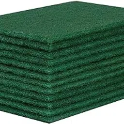 Magic Providers Heavy Duty Super Jumbo Nylon Green Scrub Brite Pad – Pack of 6 | Multipurpose Long Lasting Stain Removal Scratch Proof Kitchen Utensil Scrubber for Dishwashing | Bathroom | Toilet image 1