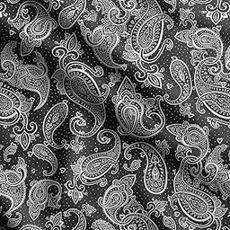 Soimoi Heavyweight Cotton Poplin Fabric Material, Black - Asian Paisley Printed-42 Inch Wide, Natural Cotton Material for Quilt Making, Dress, Skirts, Pajamas, Pillowcase, Tablecloth, Kurtis, 1 Meter-picture-27