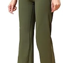 wiselife Yoga Flared Leggings for Women & Girls | Lightweight Pants & Gym Trousers | Stretchable Workout Sports Pants for Training, Exercise, Running & Fitness image 1