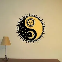 Decorative Sun and Moon Wall Sticker & Decal,Size- 58 Cm X 58 Cm-image-76