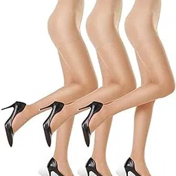 adorazone 3 Pair Women's Ultra Sheer Control Top Tights image 1