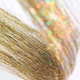 Hair Tinsel Glitter Hair Extensions Sparkling Tinsel Hair Color Party Highlights Glitter Hair Bling Strands for Party Hair,Tinsel Straight Hair Accessories for Women & Girls (Golden)-picture-46