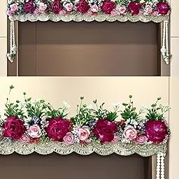 SOVAKIS Flower Door Toran for Main Door Entrance Diwali Decoration for Home Torans for Mandir Gate Toran for Diwali Bandanwar Torans Pink Toran for Decorations Bandarwal for Main Doors Decoration-picture-31