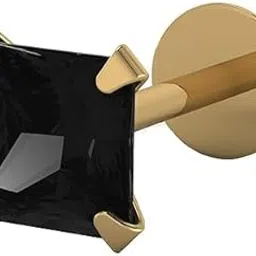 akshetri Pure Yellow Gold 14k Single Diamond Nose pin For Women and Girl (3.00mm diameter)-picture-41