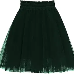 mrugneni Net Fabric Above Knee Length Skirt 1105-picture-41